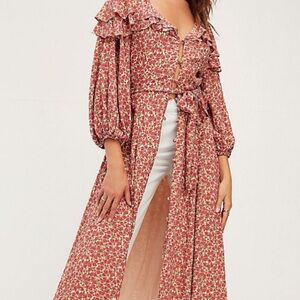 Floral Pink and Cream Dress